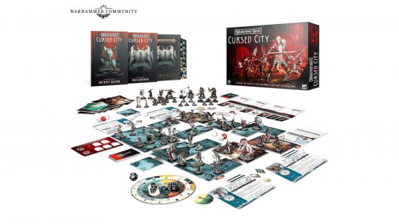 Warhammer Cursed City box and components