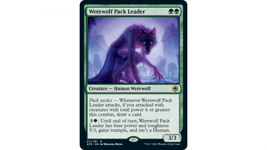 The best Magic: The Gathering cards of 2021 - Wizards of the Coast artwork from the card Werewolf Pack Leader