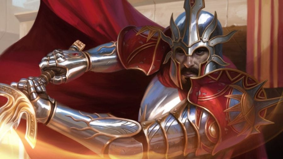 Magic The Gathering The Stack guide - Wizards of the Coast card art showing an armoured figure swinging a weapon