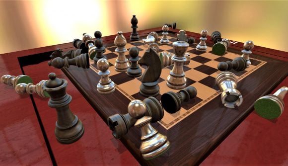 Tabletop Simulator Steam reviews transphobia - Berserk Games screenshot showing chessboard and pieces