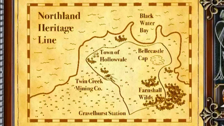 DnD Children of Earte Episode Recap Episode 1 - Northland Heritage Line Map