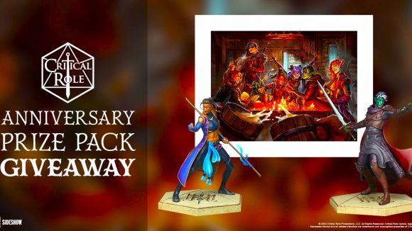 DnD Critical Role miniatures giveaway - Sideshow Mighty Nein statues and art print