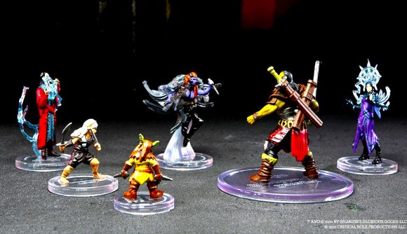 DnD Critical Role miniatures giveaway - five miniatures painted promo photo