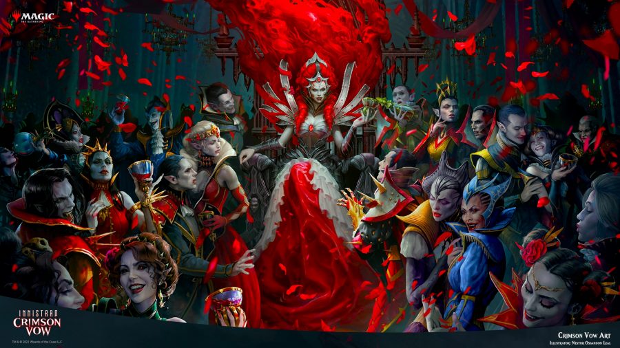 Magic The Gathering neurodivergence - Crimson vow art vampire crowd