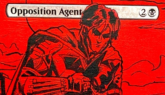 Magic: The Gathering Opposition agent Batman Custom Card Closeup