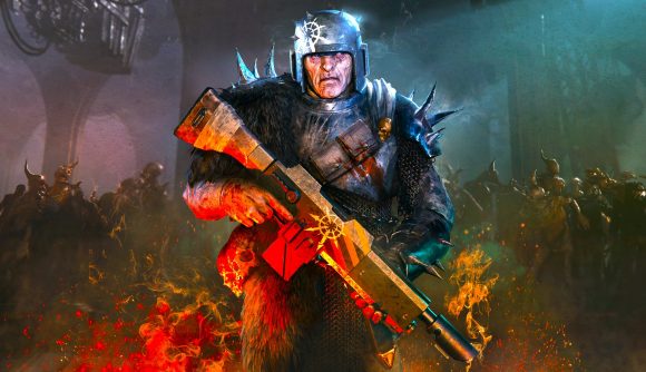 Warhammer 40k Darktide release date - soldier with gun