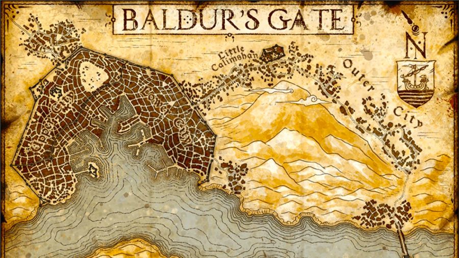 DnD cities - Baldur's Gate map