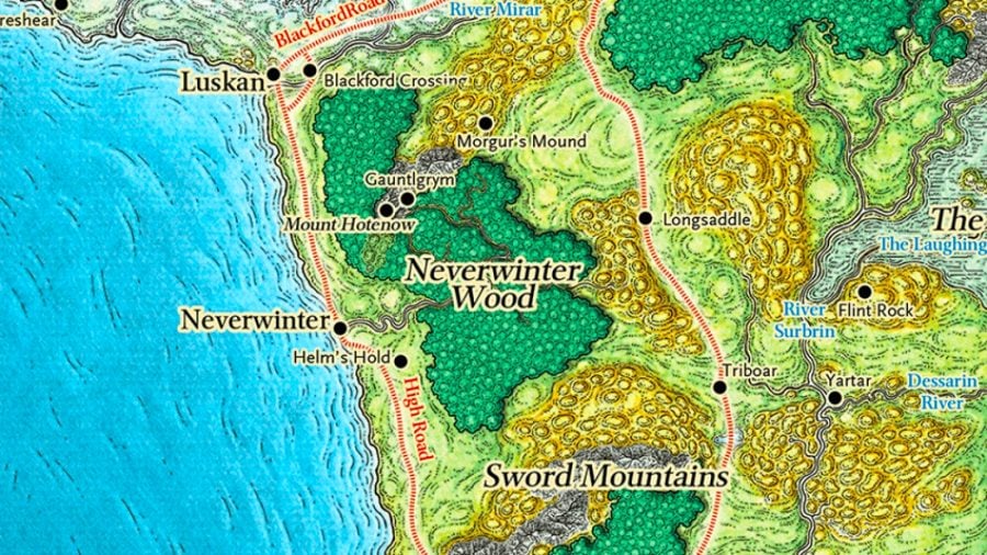 DnD cities - Neverwinter map