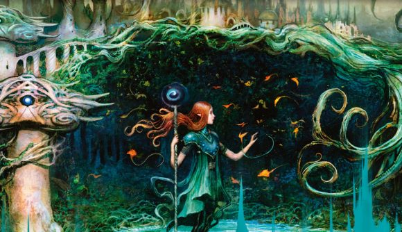 Magic: the Gathering mark Rosewater creative team: Card art for growth spiral.