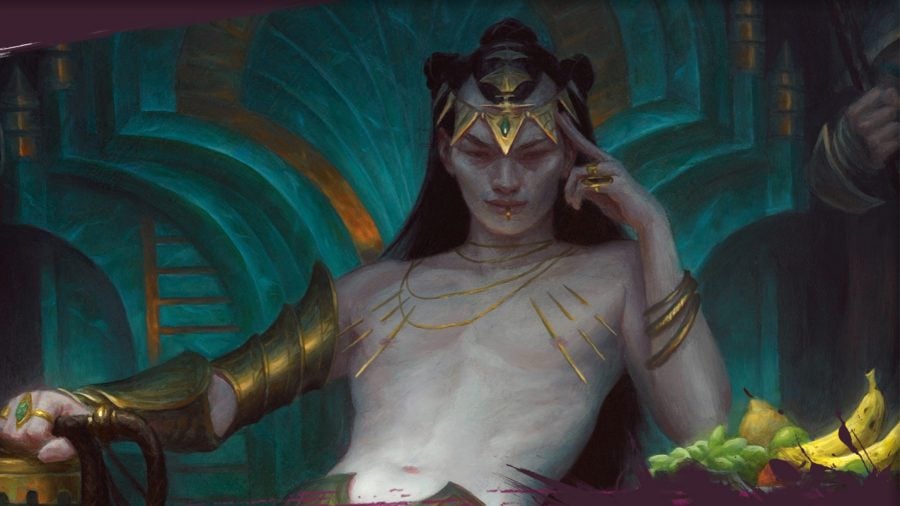 Magic the Gathering Reserved List: Artwork of a topless man reclining in shade.