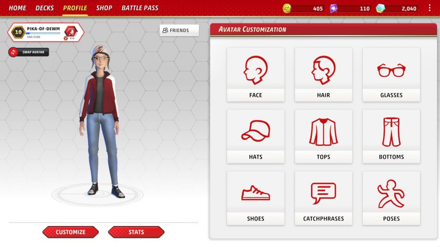Pokemon TCG Live beta preview - Author screenshot showing the character creation screen