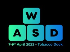 WASD buy tickets - WASD logo colourful dates London 7 to 9 April 2022