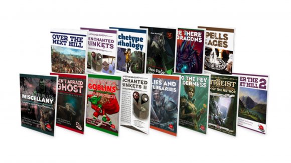 Dnd pets book kickstarter: A collection of D&D 5e supplement books.
