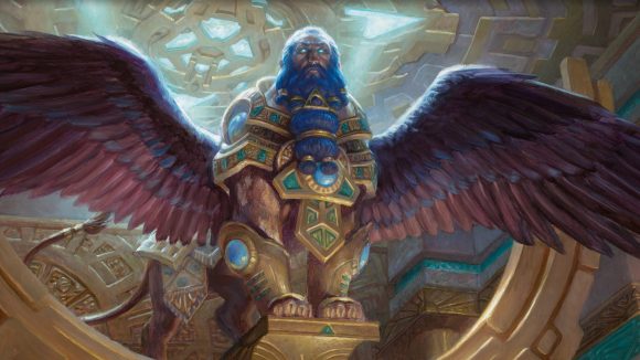 magic the gathering card kingdom union: MTG artwork of a sphinx
