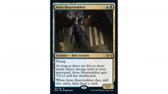 Magic: The Gathering Streets of New Capenna archetypes: The MTG card Aven heartstabber