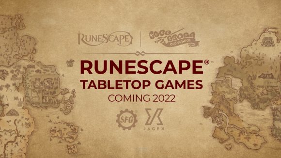 "Runescape tabletop games coming 2022" announcement graphic