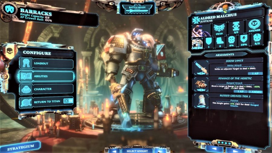 Warhammer 40k Chaos Gate Daemonhunters hands on preview - author gameplay screenshot showing the Grey Knight customisation screen