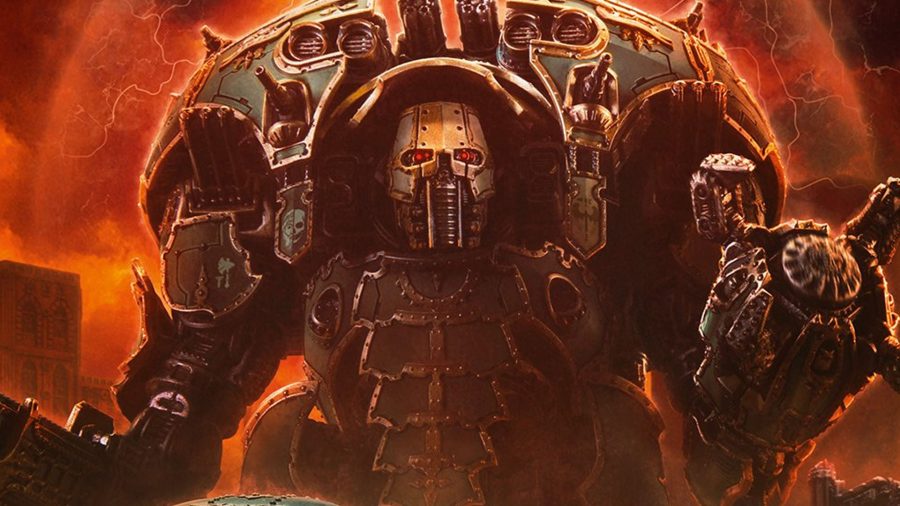 Warhammer titans guide - Warhammer Community artwork showing a titan from Adeptus Titanicus