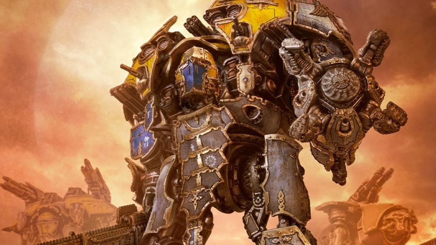 Warhammer titans guide - Warhammer Community artwork showing a chaos iconoclast titan