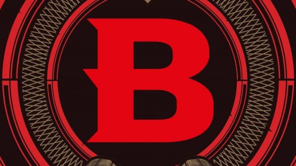DnDBeyond logo, a red b on a black background, in a red and gold circle