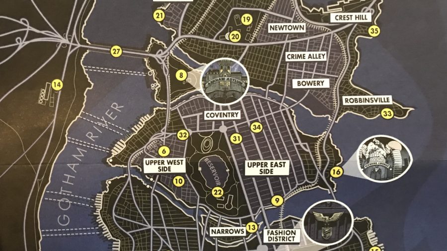 Batman: Everybody Lies Review - a map of gotham city