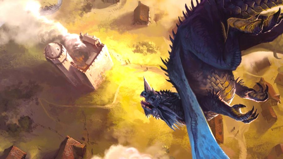 The best DnD Campaigns guide - Wizards of the Coast artwork for the adventure Hoard of the Dragon Queen