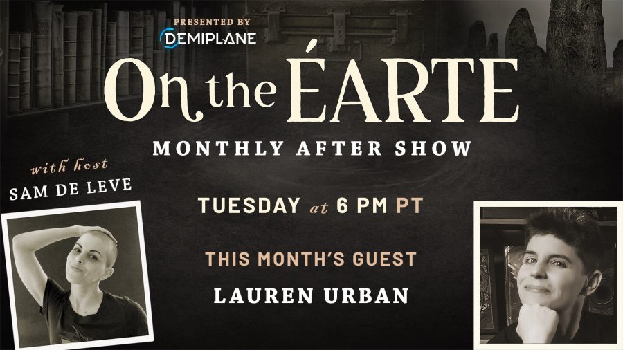 On the Earte promo - photos of Lauren Urban and Sam de Leave, and details for where and when to watch