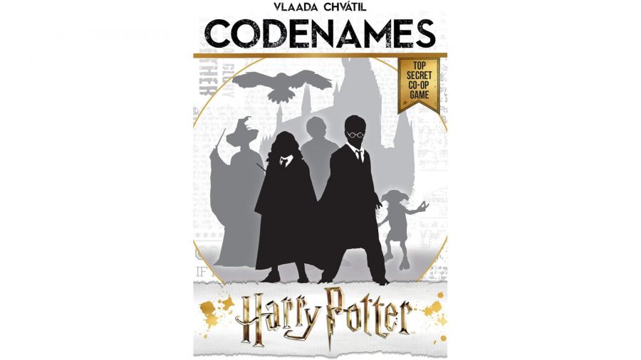 Harry Potter board games: the front cover of the Harry potter board game codenames