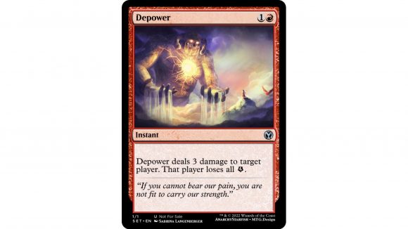 magic the gathering cards red burn spells: the custom mtg card depower