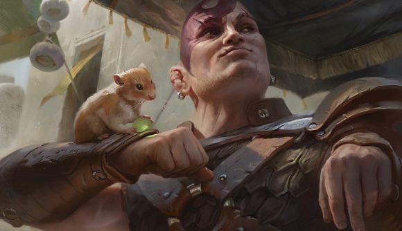 Magic the Gathering DnD feats commander legends - famous forgotten realms character Minsc and his pet hamster Boo