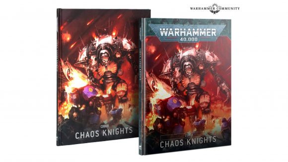 Warhammer 40k Chaos Knights codex - two books with Chaos Knights on the front
