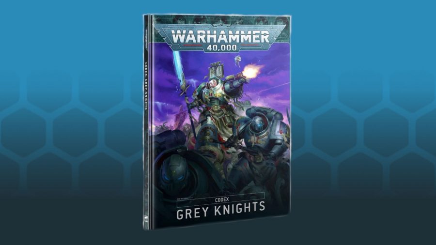Warhammer 40k Grey Knights guide - Warhammer Community photo showiing the front cover art for the 9th edition Grey Knights codex