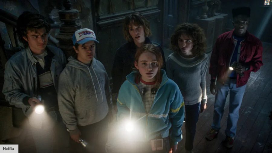 DnD Stranger Things Scheduling - The stranger things gang all looking at something