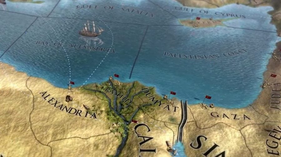 Europa Universalis 4 DLC a screenshot of EU IV showing the Suez Canal