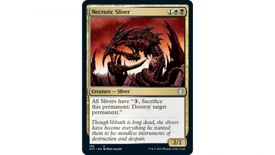 Magic The Gathering slivers - The MTG card necrotic sliver