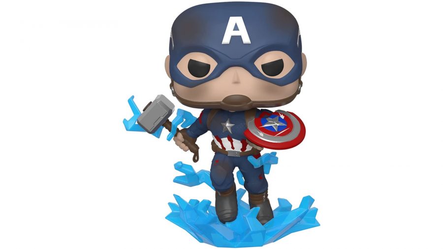 Marvel Funko Pops Captain America with Mjolnir