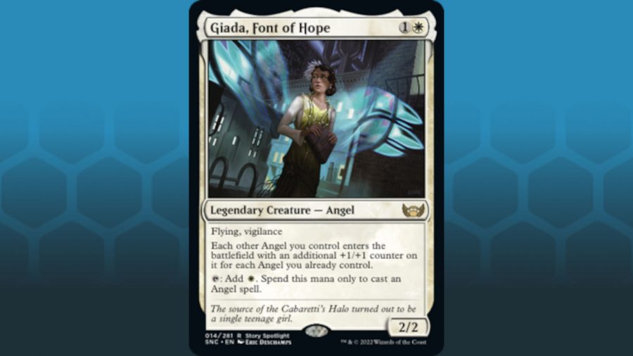 MTG angels guide - Wizards of the Coast card art for Giada, Font of Hope