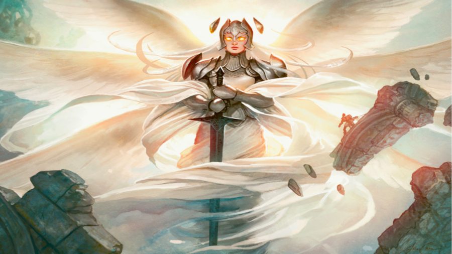 MTG angels guide - Wizards of the Coast card art for the Angel Iona
