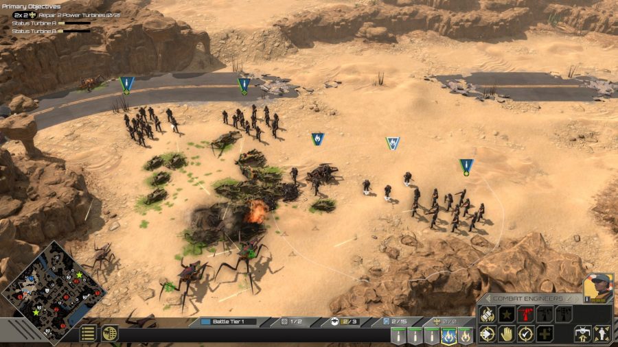 Starship Troopers Terran Command - soldiers fighting hordes of bugs