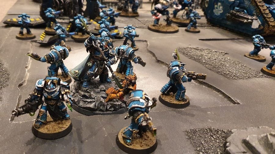 Warhammer 40k Alpharius Omegon guide - author photo showing Alpharius and Lernean Terminator models on the tabletop