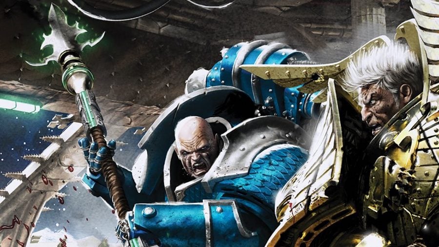 Warhammer 40k Alpharius Omegon guide - Warhammer Community artwork showing Alpharius battling Rogal Dorn