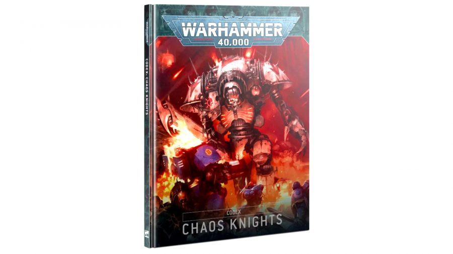 Warhammer 40k Chaos Knights guide - Games Workshop photo showing the Chaos Knights 9th edition codex cover artwork
