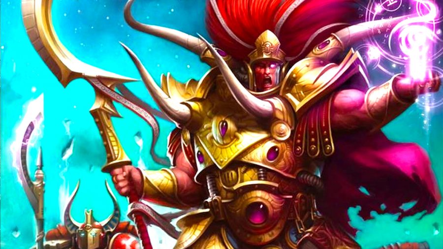 Warhammer 40k Magnus the Red guide - Games Workshop artwork showing the Primarch magnus the red