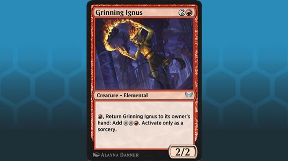 Magic the Gathering alchemy ban combo - the MTG card Grinning Ignus