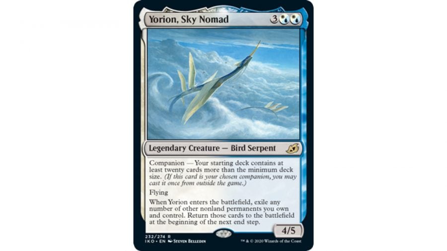Magic The Gathering Companions - the MTG card Yorion the Sky Nomad.