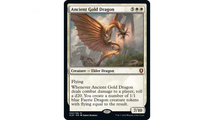 Magic the Gathering dragons: The MTG card ancient gold dragon