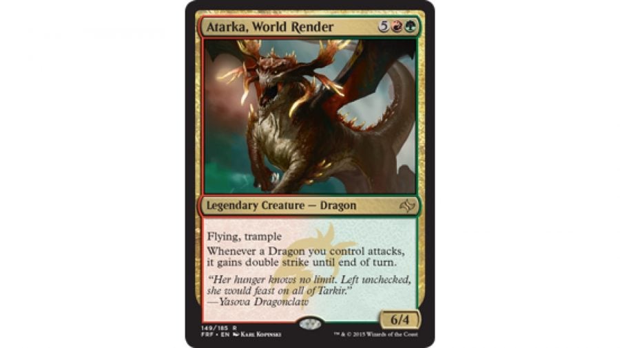 Magic the Gathering dragons: The MTG card Atarka World-Render