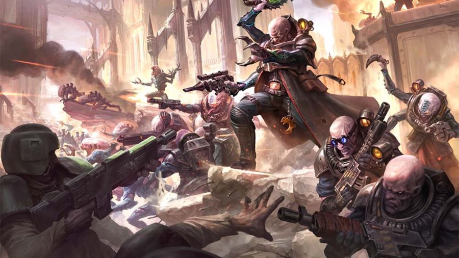 Warhammer 40k games xenos - genestealer cultists attacking.