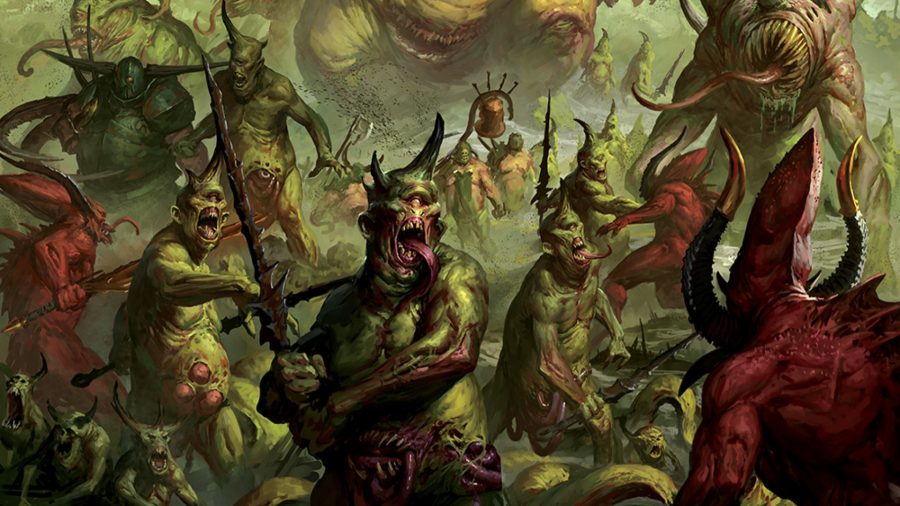 Warhammer 40k games xenos - a bunch of chaos demons
