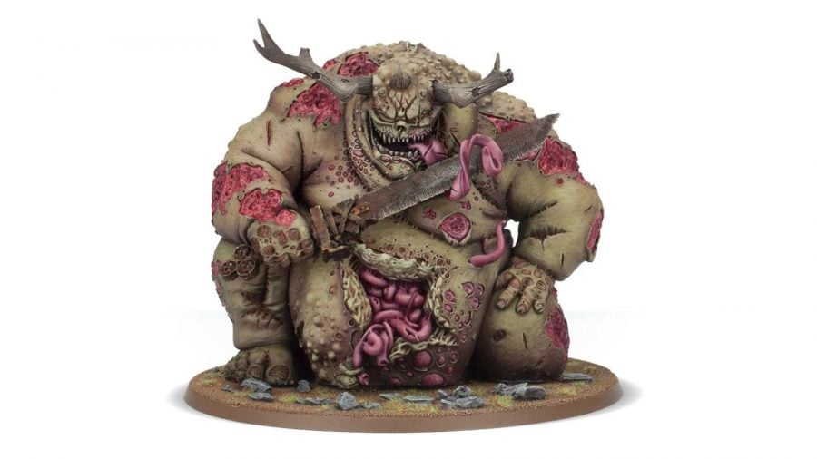 Warhammer 40k Great Unclean One - a forge world miniature of a great unclean one